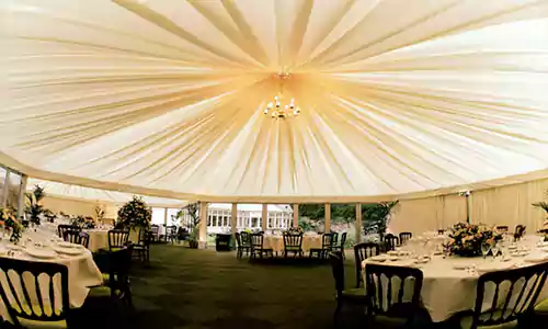 backyard outdoor winter party tent