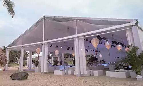 backyard party tent with sidewalls