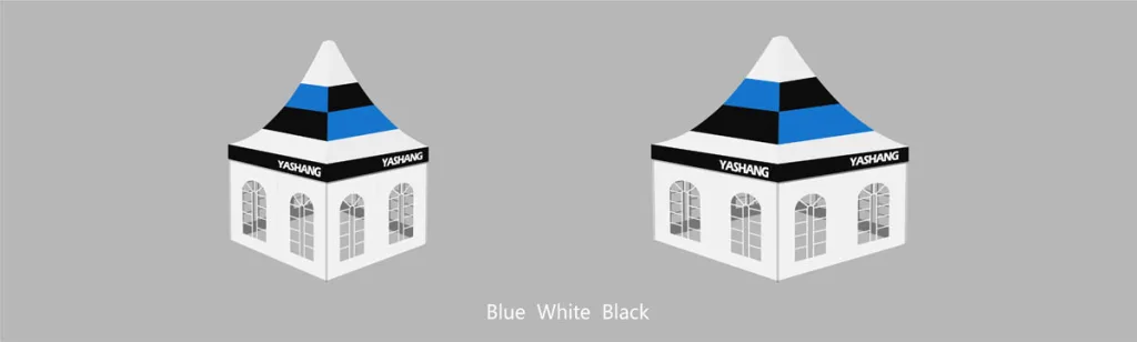 Blue pagoda tents