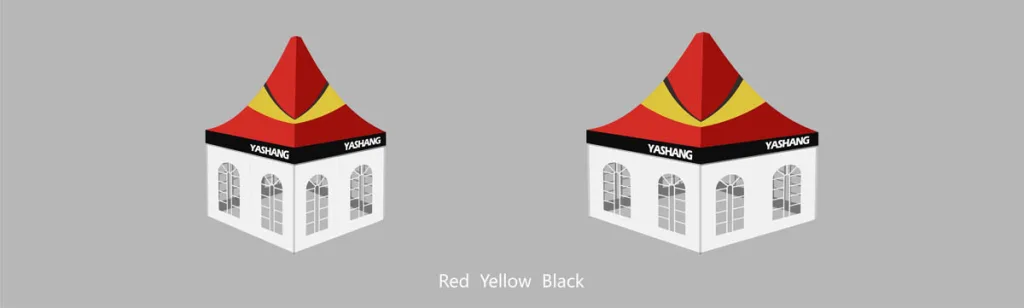 Red pagoda tents
