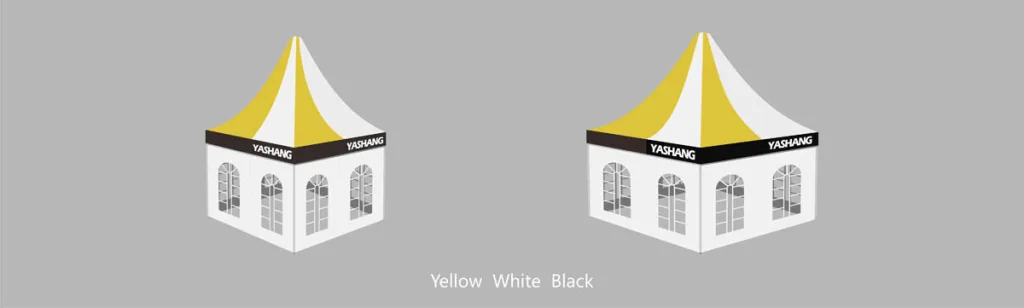 Yellow pagoda tents