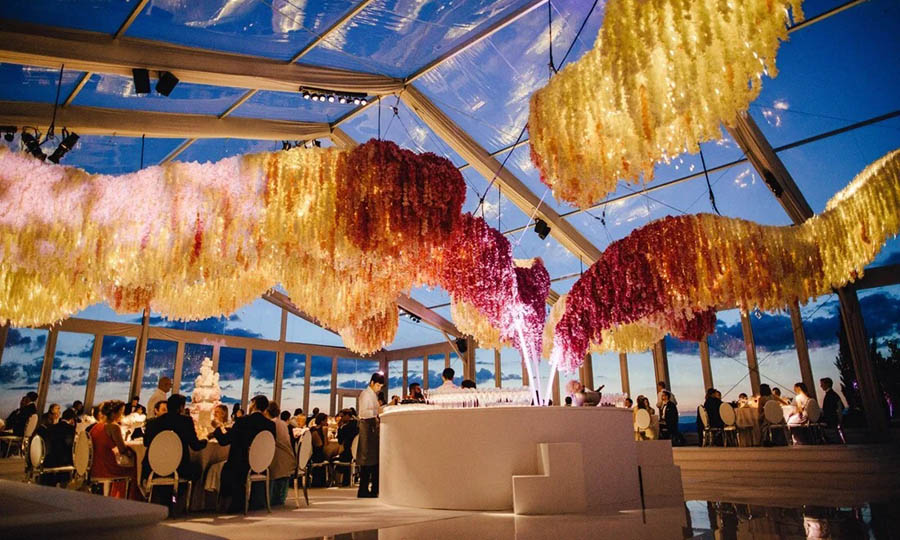 marquee with clear roof