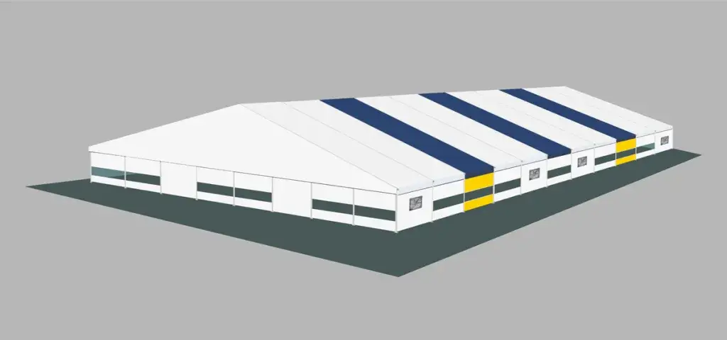Warehouse Shade Tent 3D rendering