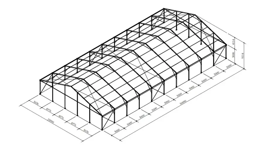 warehouse tent structure