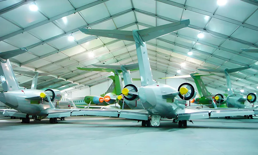 aircraft hangar tents
