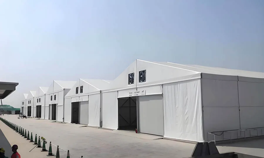 temporary storage tent
