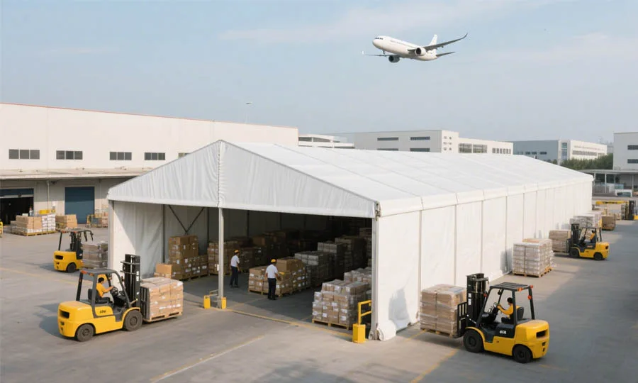 temporary warehouse tent