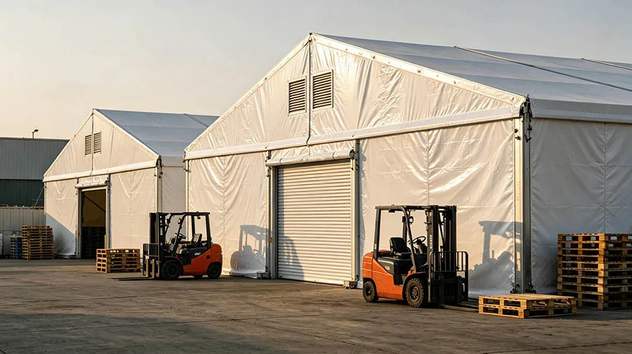 temporary warehouse tent