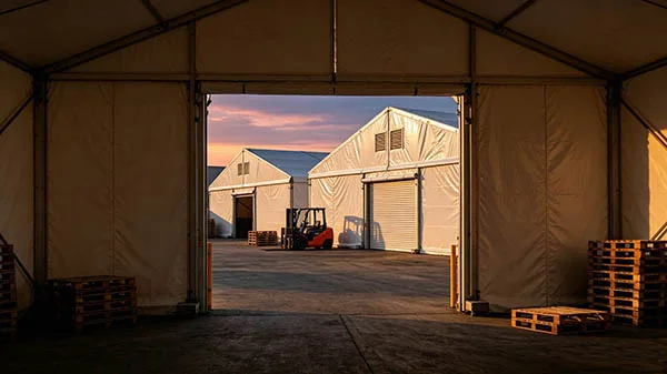 warehouse storage tent